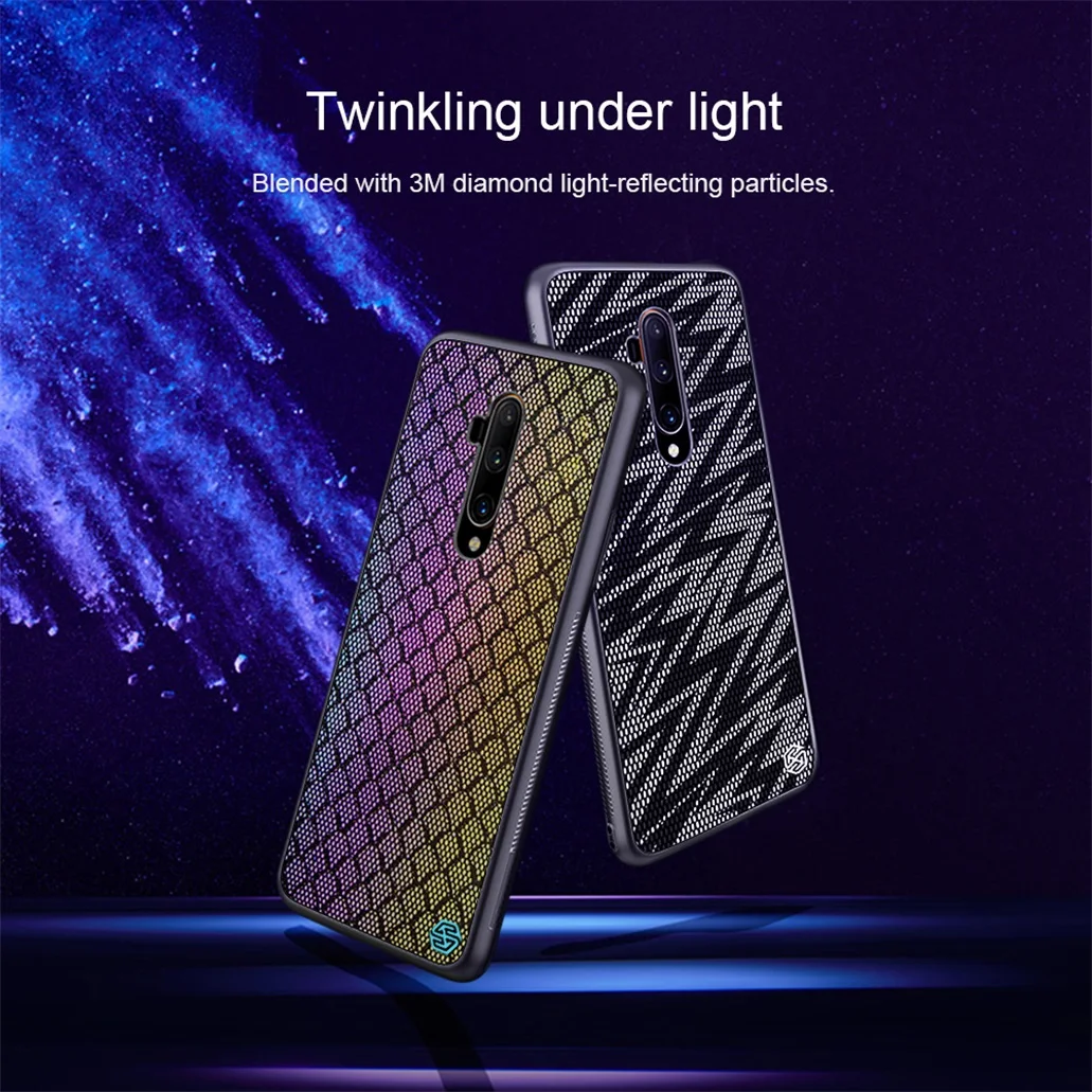 Чехол для OnePlus 7T Pro чехол NILLKIN Twinkle чехол из полиэфирной сетки Светоотражающая защитная задняя панель для телефона чехол для OnePlus 7T Pro Чехол