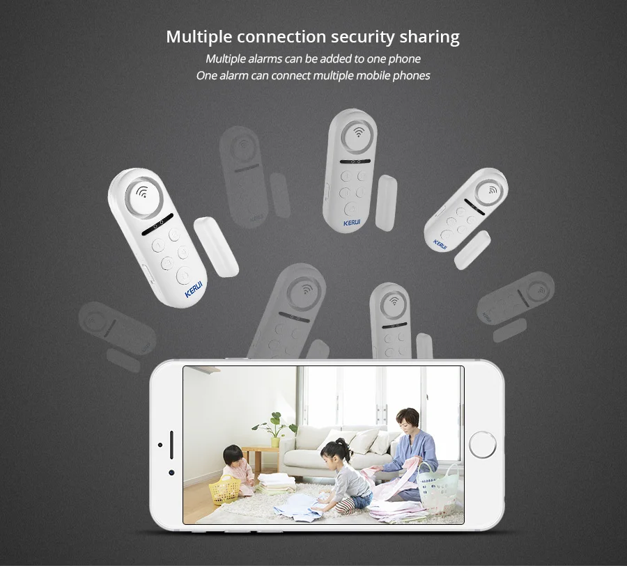 

KERUI Smart WIFI Doorbell Sensor Open Closed Window Alarm Home Security Detector Support Alexa Google Smart Life Wireless