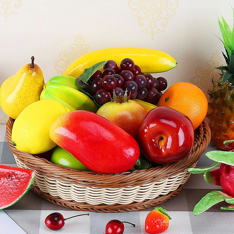 5 шт. искусственные красные вкусные яблоки для домашнего сада и кухни украшения