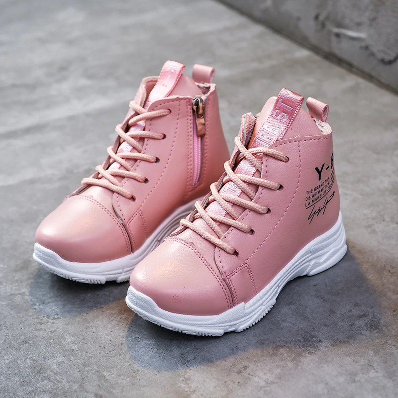 

Children Casual Shoes Autumn Winter Martin Boots Boys Shoes Fashion Leather Soft Antislip Girls Boots 26-37 Sport Running Shoes
