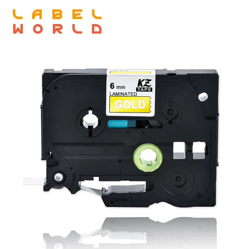 Label World TZe-815 6mm label tape gold on white Compatible for brother P-touch TZ Tze | Компьютеры и офис