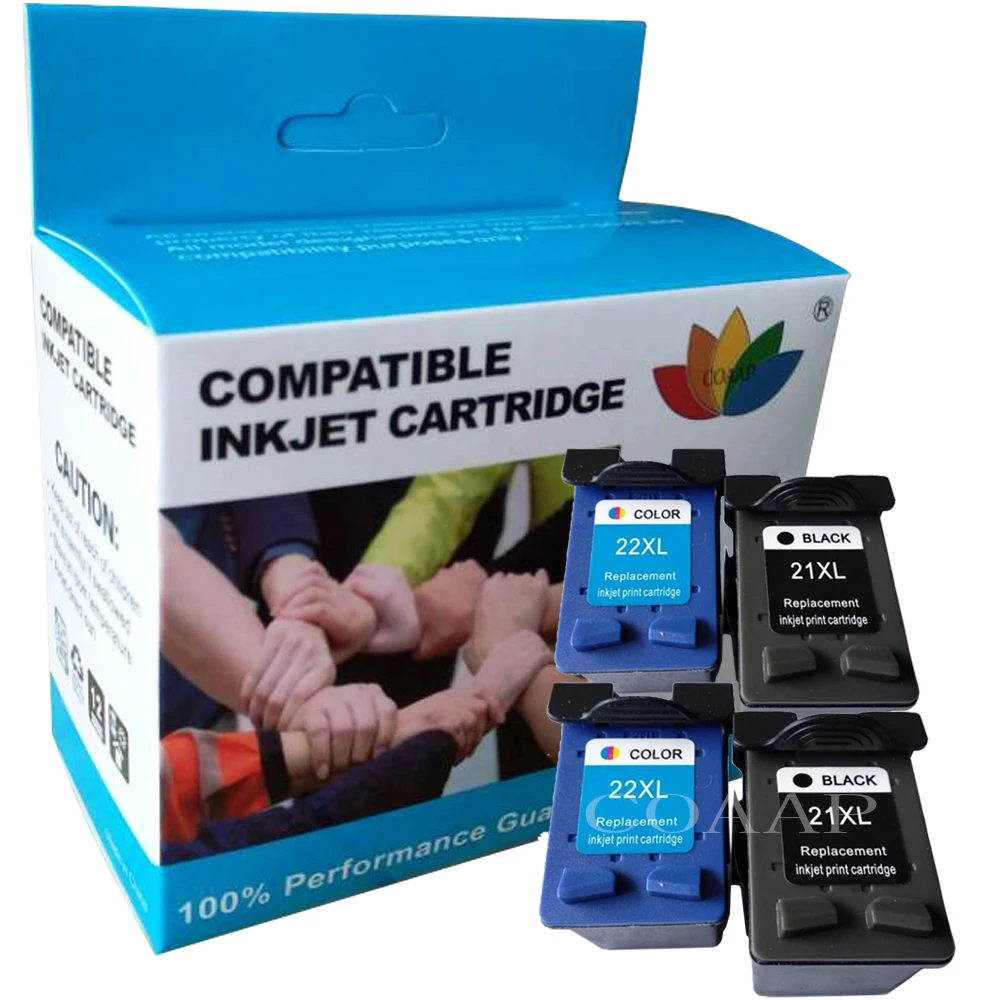 

INK CARTRIDGE REFILLED FOR HP 21XL 22XL C9351AE C9352AE HP21 HP22 DESKJET F380 F2224 F2280 F4180 F2180 F370 F375