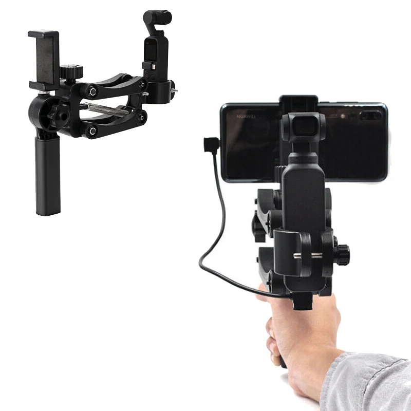stabilizer handle grip arm handheld shock absorber bracket flexible 4th axis holder for dji osmo pocket 2 gimbal phone accessory free global shipping