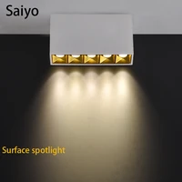 saiyo led spotlights surface mounted cob 10w 20w 30w long ceiling lamp strip line square aluminum indoor lighting