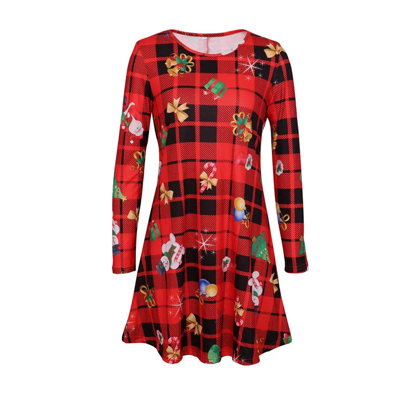 Женские зимние рождественские платья 2019 Новое поступление Рождественский