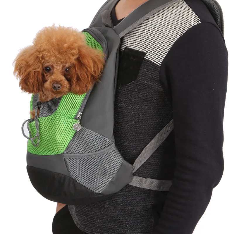 

New Out Double Shoulder Portable Travel Backpack Outdoor Pet Dog Carrier Bag Pet Dog Front Bag Mesh Backpack Head