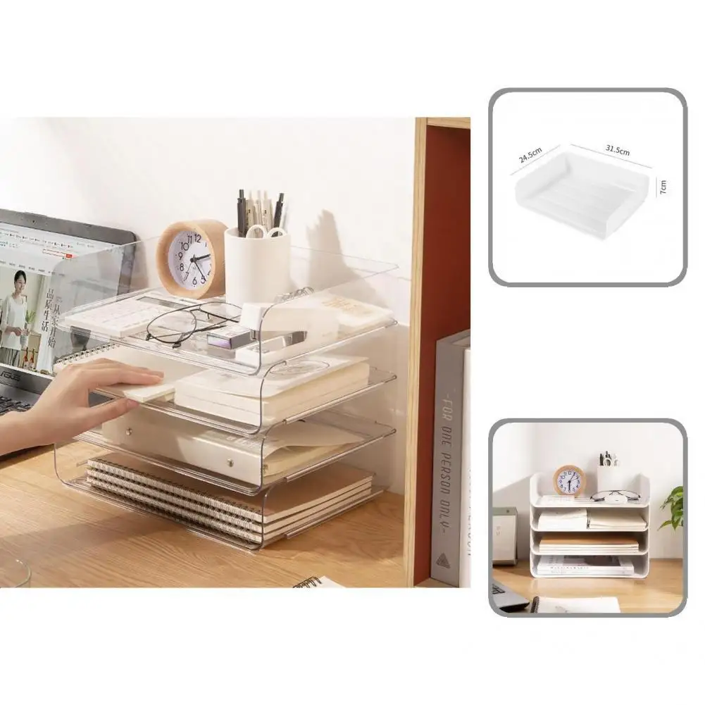 

Fine Workmanship Portable Paper Tray Holder Stylish Desk Organizer for Dorm