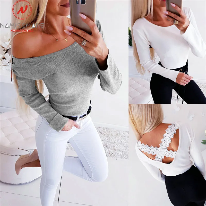 Женские футболки с длинным рукавом для уличной одежды лоскутный дизайн