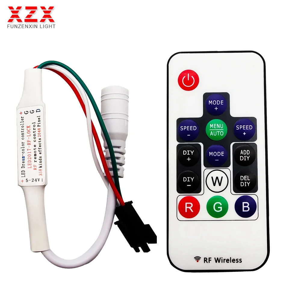 14 клавиш rgb пульт Беспроводной дистанционного Управление мини RF Led DC5V 24V Sp103E WS2812