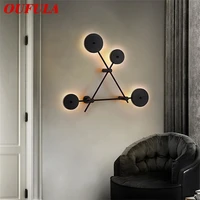 oufula indoor wall light fixture led black modern sconce nordic creative decoration for home bedroom living room dining room