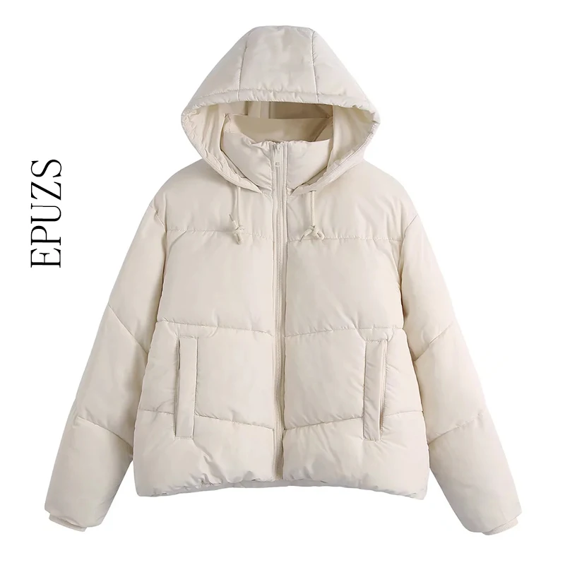 

Зимняя женская куртка, толстая парка с капюшоном, куртка 2022, Женская хлопковая верхняя одежда на молнии, зеленое, черное зимнее пальто