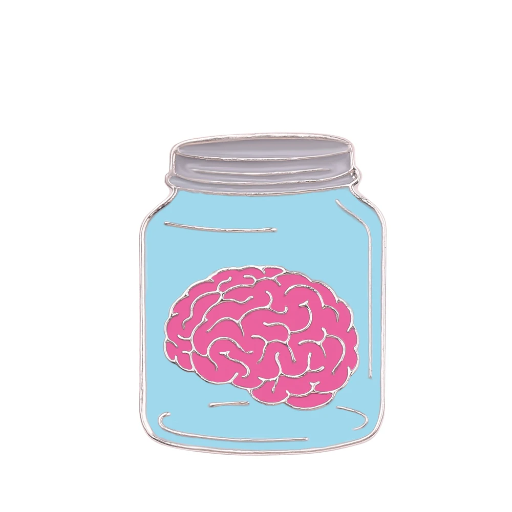 Медицинская эмалированная брошь на лацкан в форме мозга медицинская анатомия