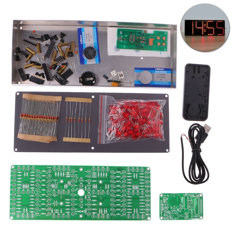 

ECL-132 DIY Kit Сделано в Китае Экран светодиодный электронный Дисплей с пультом дистанционного управления Управление BX0E