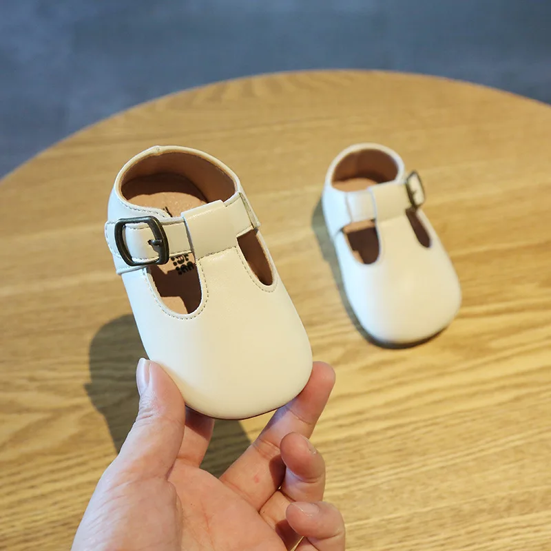 Детская кожаная обувь Осенняя детская для девочек Обувь принцессы с мягкой