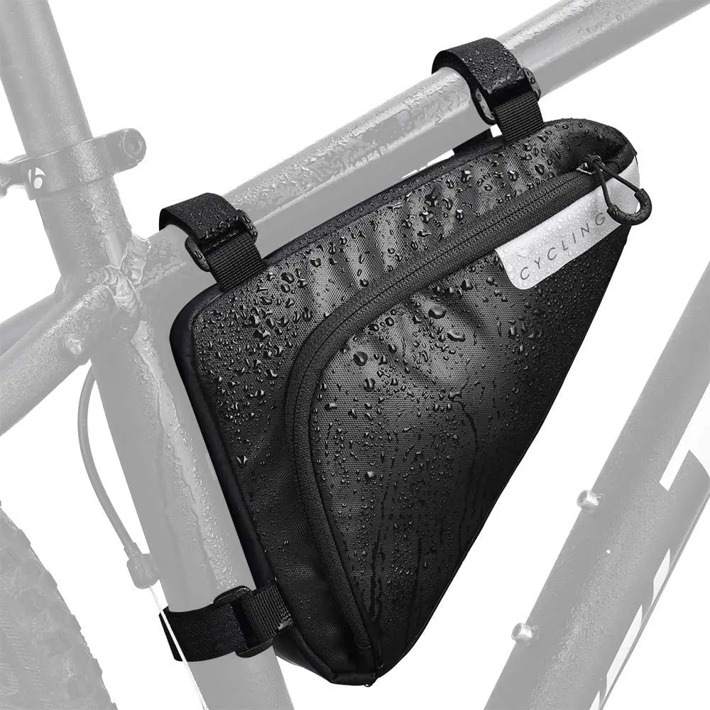 

Bike Frame Bag Bicycle Triangle bag Front Tube Water Resistant Waterproof Cycling Pack Strap-On Saddle Pouch Storage Bag