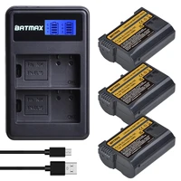 batmax en el15c en el15 batterylcd usb dual charger for nikon z5 z6 z6 ii z7 z7ii d600 d610 d600e d800 d800e d810 d7000