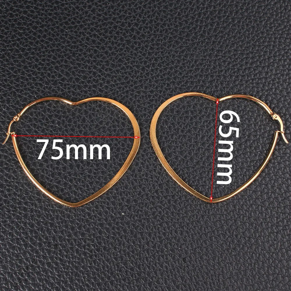 Серьги капельки с большим сердцем золотые модные ювелирные изделия из