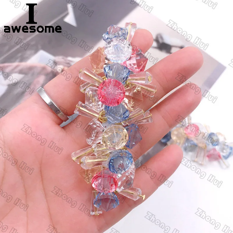 

DIY Fashion Crystal Glass Colorful Bridal Wedding Party Shoes Accessories For high Heels Flats Slipper Shoe Decorations flower