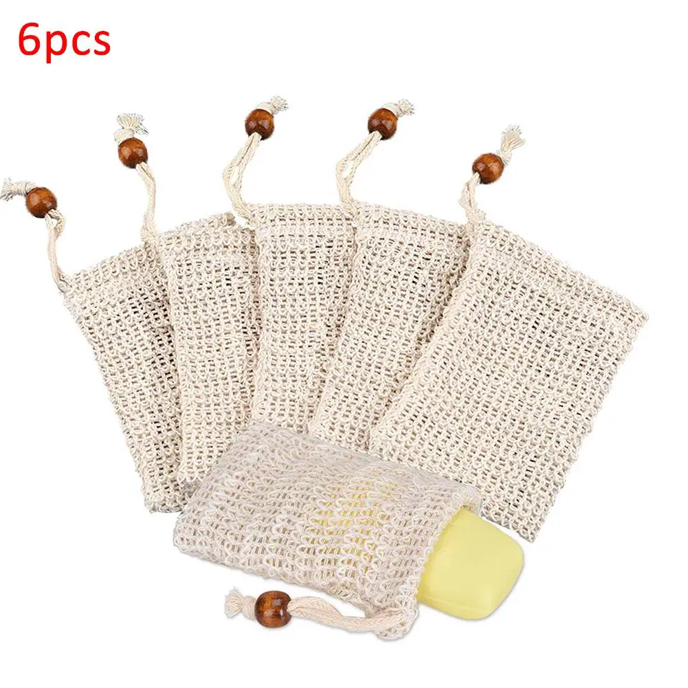 6 шт. отшелушивающий массажный Пенящийся мешок для мыла из пузырьков сетчатая