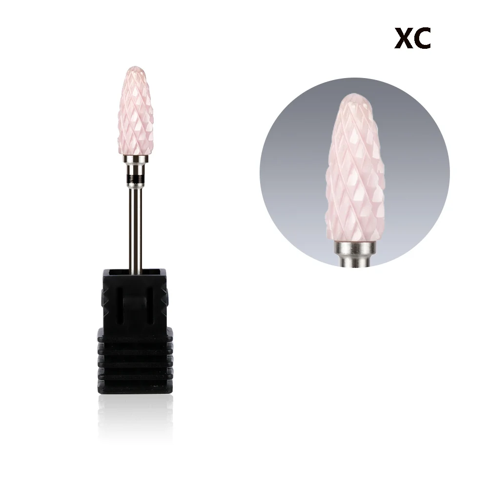 Pink-XC Dmoley керамический фреза для ногтей, сверло для маникюра, электрическая пилка для ногтей, гель для удаления напильников, инструменты для дизайна ногтей - Цвет: Pink-XC