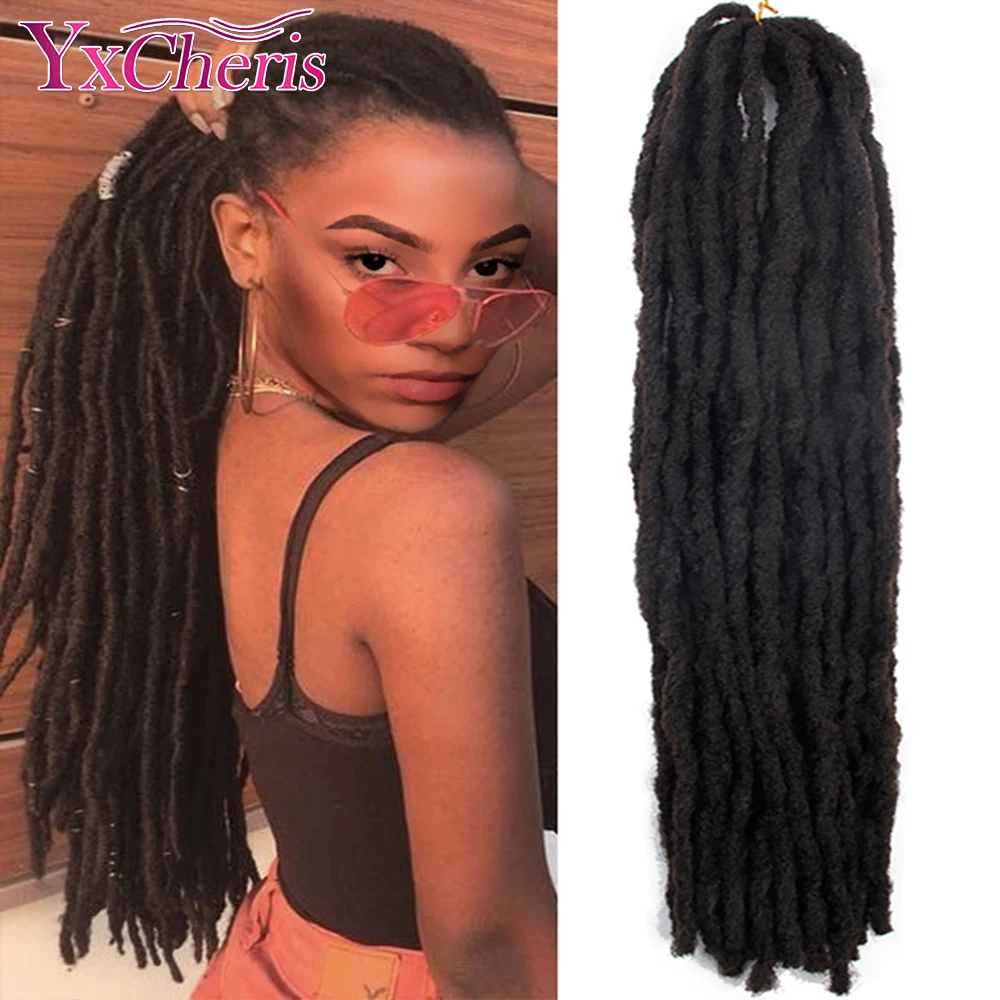YxCheris мягкие дреды синтетические волосы для вязания черные коричневые плетеные