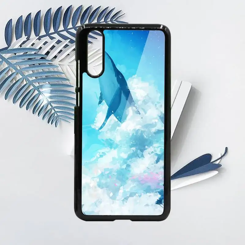 

Ocean World whale painting animal Phone Case PC For Samsung galaxy S note 8 9 20 10 e lite2019 plus pro ultra