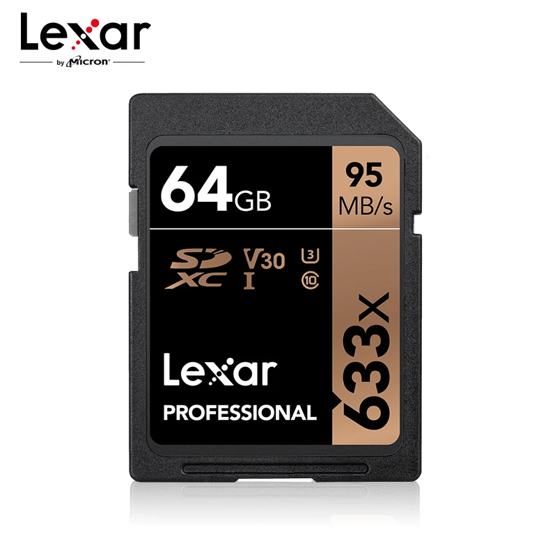 Карта памяти Lexar SD 633x64G 256 ГБ 512 32 флеш карта для цифровых зеркальных фотоаппаратов