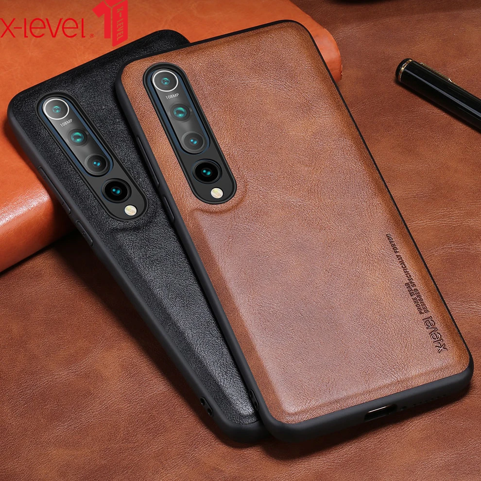 Роскошный кожаный чехол X Level для Xiaomi Mi 11 10 Pro 5G мягкий силиконовый с полной защитой