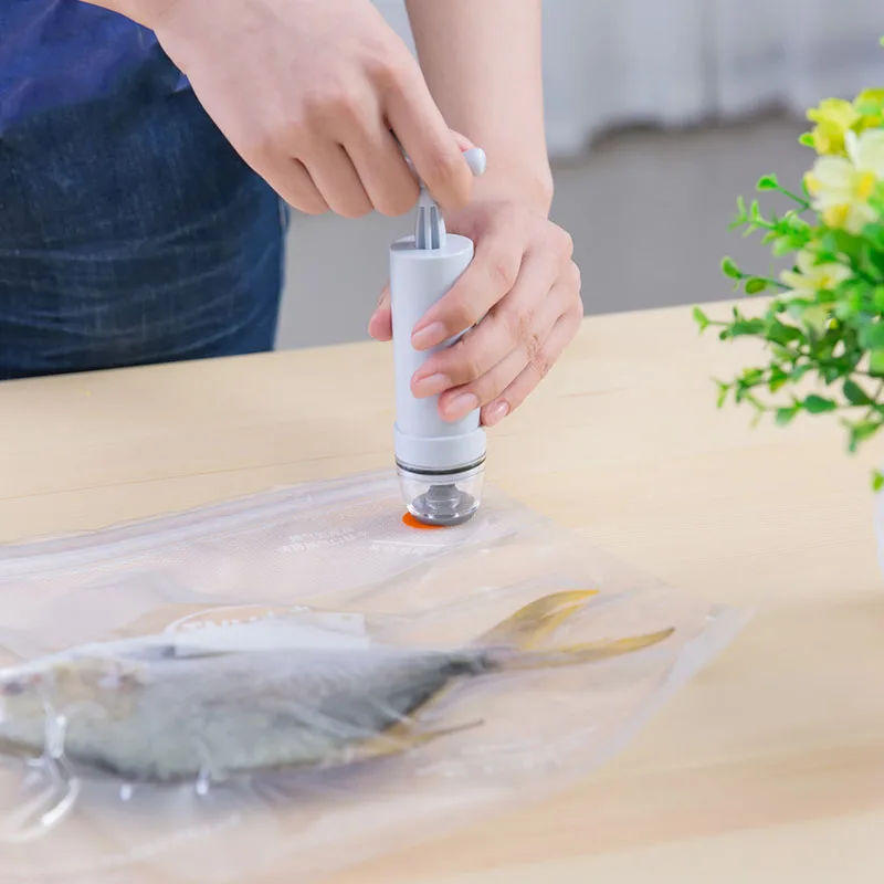 Вакуумный упаковщик Sous Vide с ручным насосом Многоразовые Пакеты для сохранения