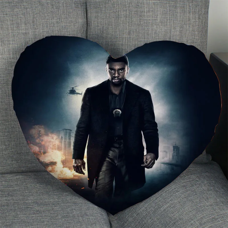 

Movie 21 Bridges Pillow Cover Home Office Wedding Decorative Pillowcase Heart Shaped Zipper Pillow Cases Satin Fabric Best Gift