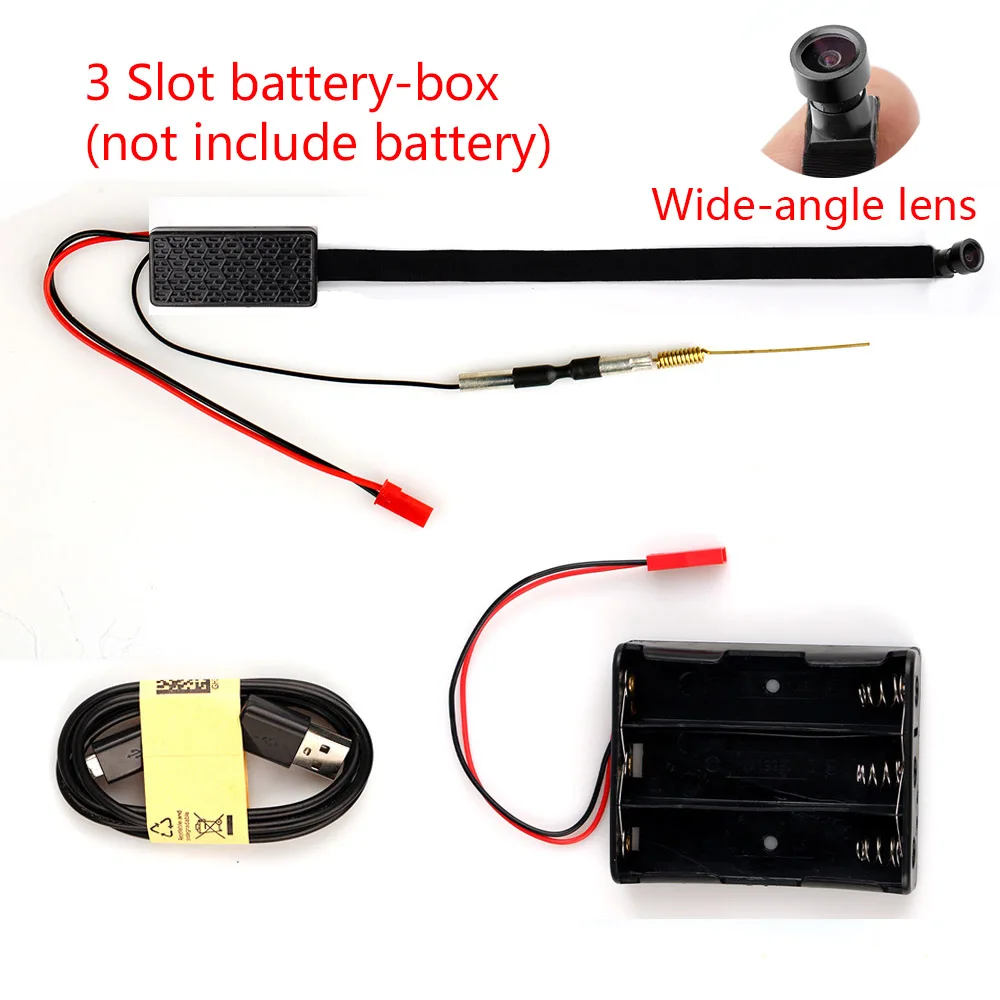 3 Slot battery box Wi-Fi Сетевая камера Веб-камера IP P2P HD 1080P широкоугольная мини-камера DIY Беспроводная камера Модуль Движение Активированный DV видеокамера маленькая - Цвет: 3 Slot battery box