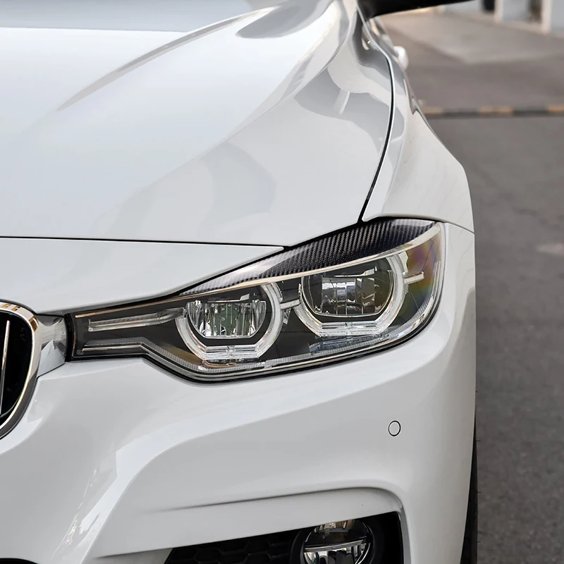 

for Bmw 3 Series F30 2013-2015 Real Carbon Fiber Car Headlight Eyelid and Eyebrow Cover Accessories