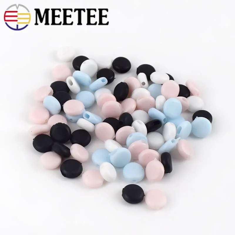 Meetee 1000 шт 10 мм плоские спиральные пряжки бусины для регулировки эластичной ленты