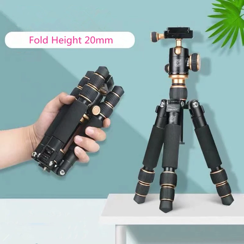 Портативный Алюминиевый мини штатив QZSD Q166 с шаровой головкой быстросъемная