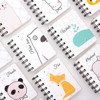 10 4x8 5cm small mini cute animal dog cat hippo penguin panda notebook for women student paper notepad kawaii school stationery