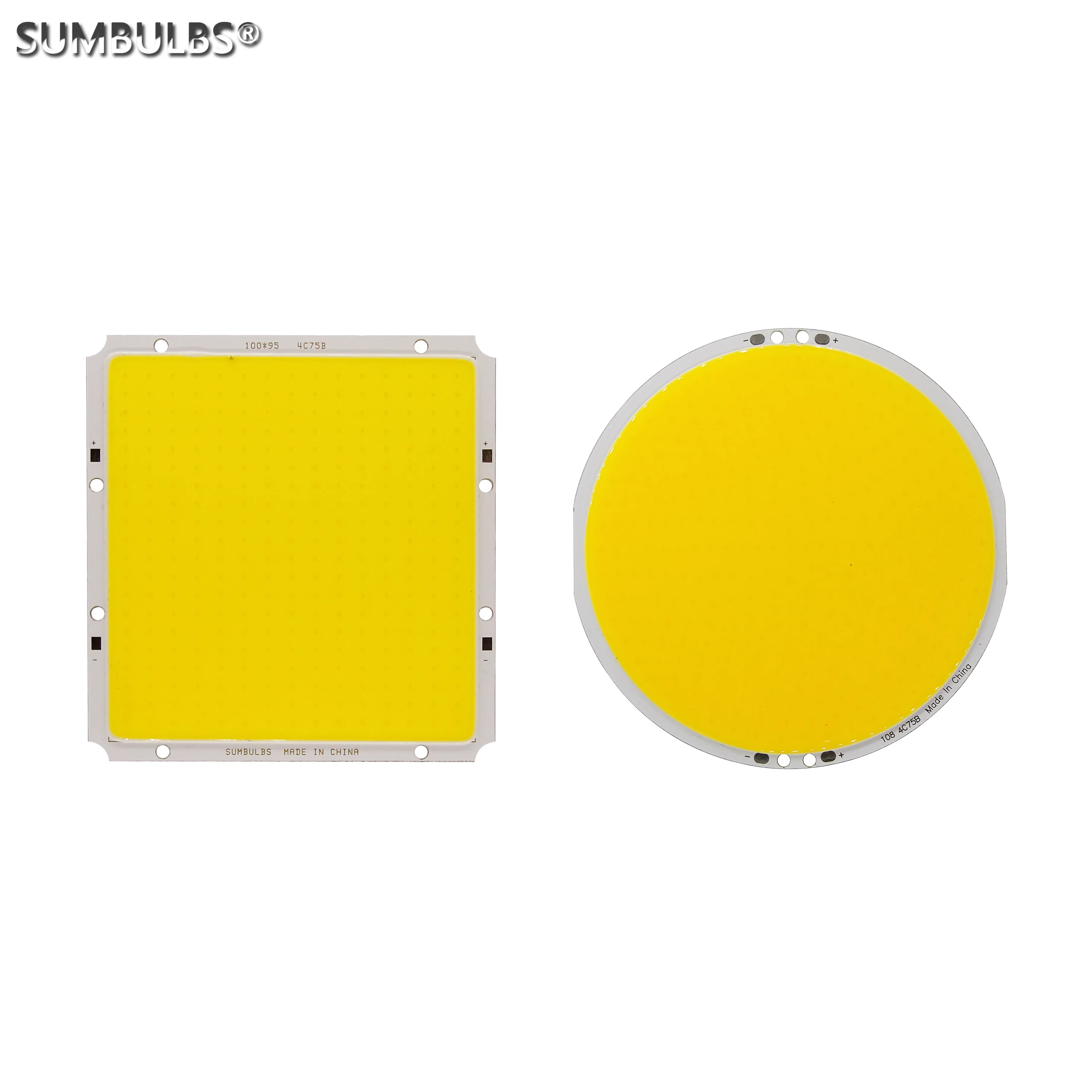 50W LED COB Light Source DC12V Dimmable Panel Lighting Chip Bulb With Dimmer 100*95mm Square 108mm Round Warm Cold White