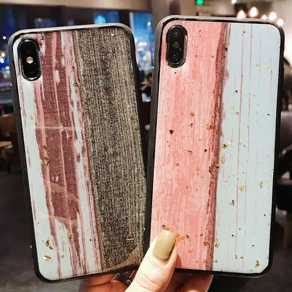 KISSCASE геометрический эпоксидный чехол для iPhone X XS MAX XR 8 6 6s 7 Plus Золотая фольга