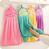 coral velvet bathroom supplies soft hand towel absorbent cloth dishcloths hanging cloth kitchen accessories microfiber towel