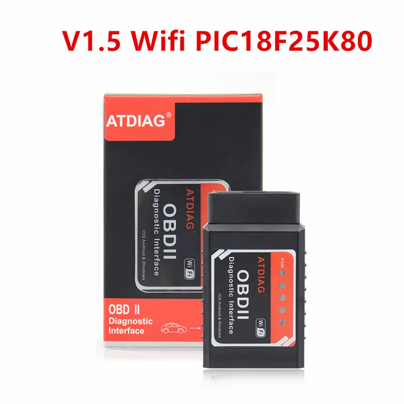 ELM327 V1.5 Wifi Vgate iCar 2 ELM327 Wifi/Bluetooth OBD2 диагностический инструмент для IOS iPhone/Android Icar2 Bluetooth wifi ELM 327 OBDII считыватель кодов - Цвет: ELM327 V1.5 Wifi