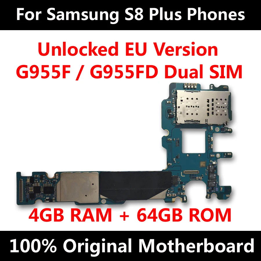 Оригинал для Samsung Galaxy S8 Plus G955FD G950FD G950F G955F G955U G950U материнская плата