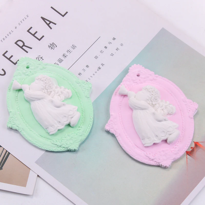 

Horn angel mould for birthday decoration aromatherapy plaster mould