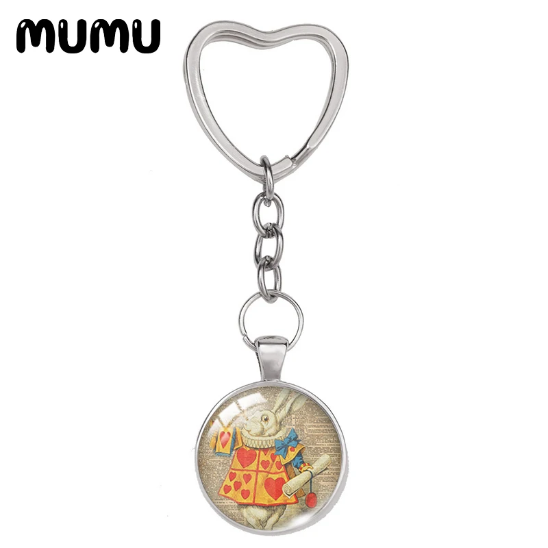 Новинка 2021 брелок Алиса в стране чудес форме сердца с изображением Чеширского