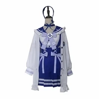 anime vtuber hololive minato aqua sj school uniform dress cute suit any size cosplay costume women 11 halloween