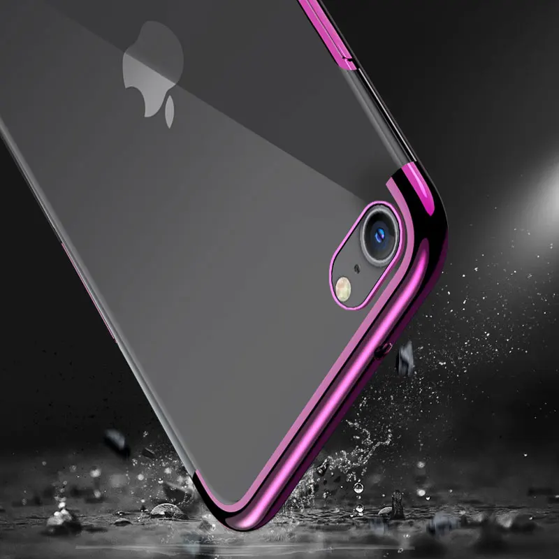 Чехол для iPhone SE 2020 2 роскошный Прозрачный бампер из ТПУ с силиконовым покрытием