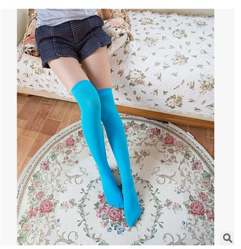 7 цветов Длинные чулки для девочек выше колена Детские Чулочные изделия колготки