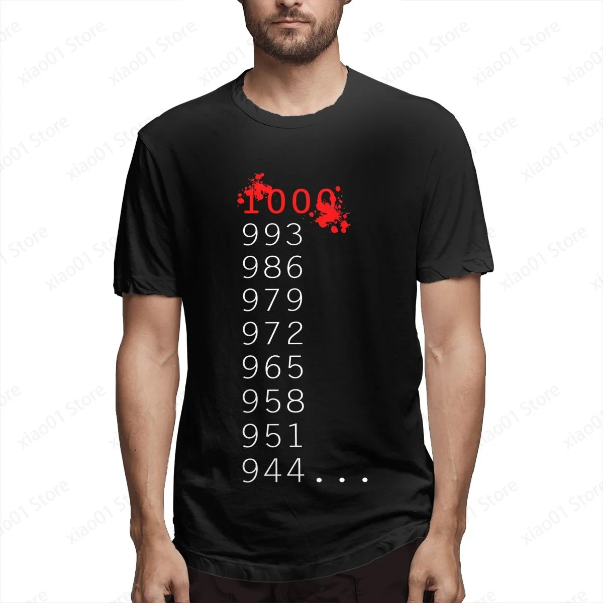 

"What's 1000 Minus 7" T Shirt Men Women Graphics Harajuku T-Shirt Creativity Short Sleeve Tee Tops