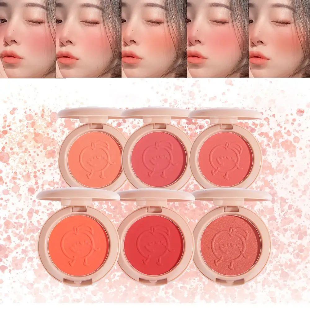 

Pink Red Rouge Lasting Natural Cheek Blushe Powder 6 Colors Blush Makeup Palette Face Mineral Pigment Monochrome Blush
