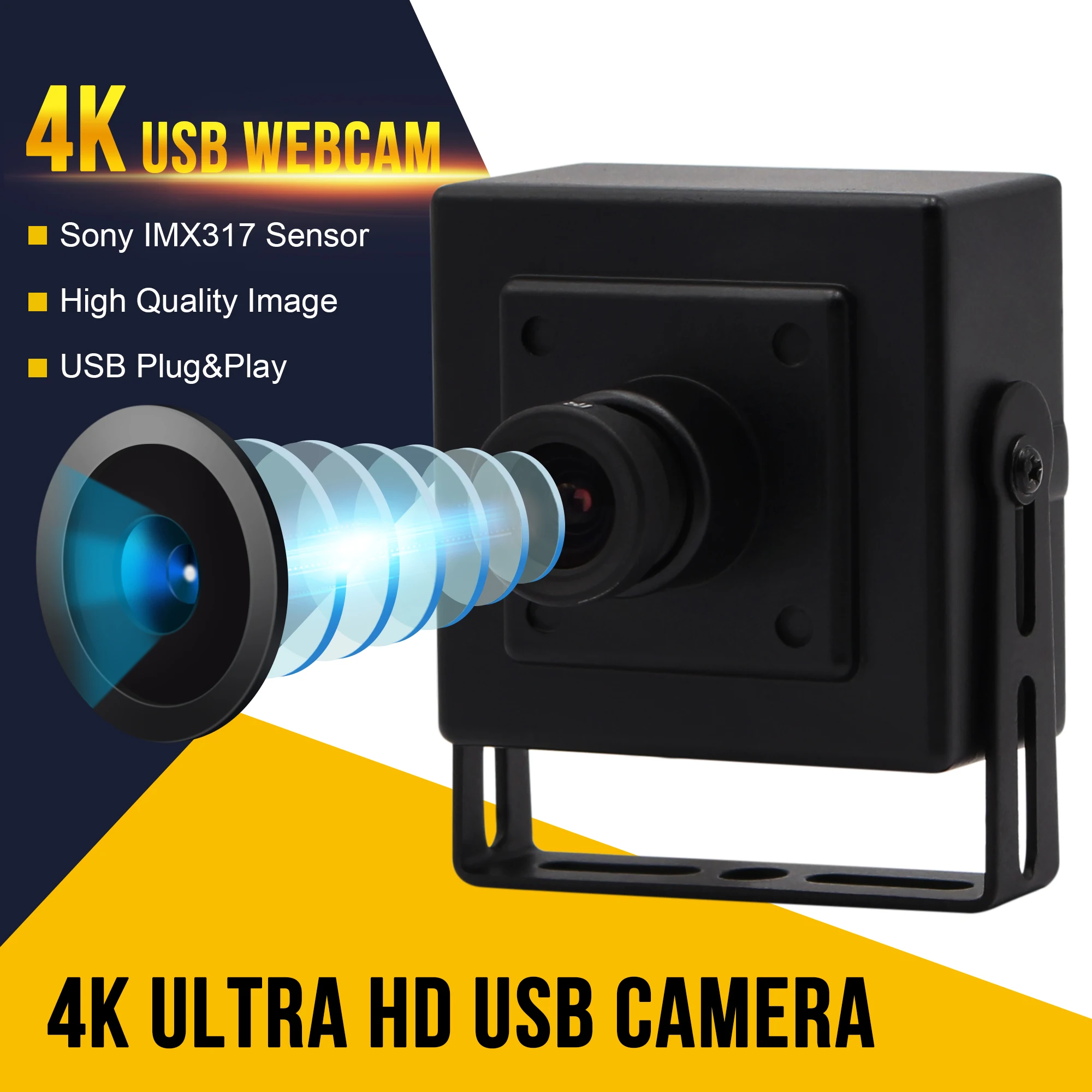 3840x2160 4K камера видеонаблюдения с USB веб камерой CMOS Sony IMX317 мини микрофон