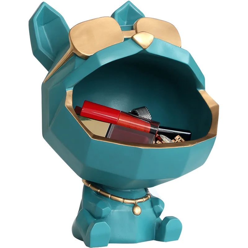 

Cool Dog Figurine Big Mouth Dog Storage Box Home Decoration Ornamental Resin Art Sculpture Figurines Home Decor Gifts Decorative
