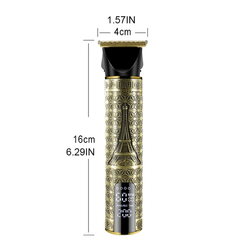 

Electric Hair Clippers Cordless Rechargeable Barber Grooming Kits Pro T-Blade Trimmer Close Cutting Machine for Men